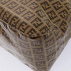 FENDI Zucchino Canvas Mamma Baguette Shoulder Bag Beigeam6583