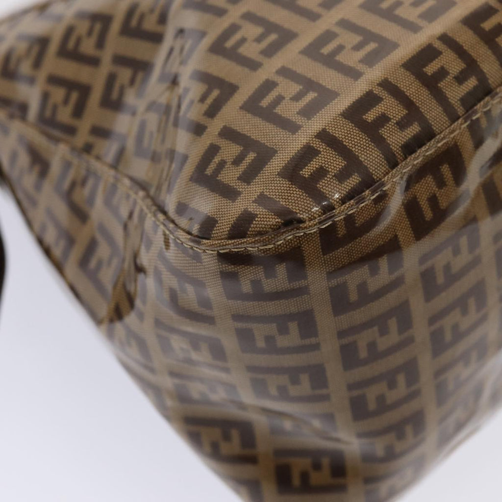 FENDI Zucchino Canvas Mamma Baguette Shoulder Bag Beigeam6583