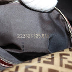 FENDI Zucchino Canvas Mamma Baguette Shoulder Bag Beigeam6583