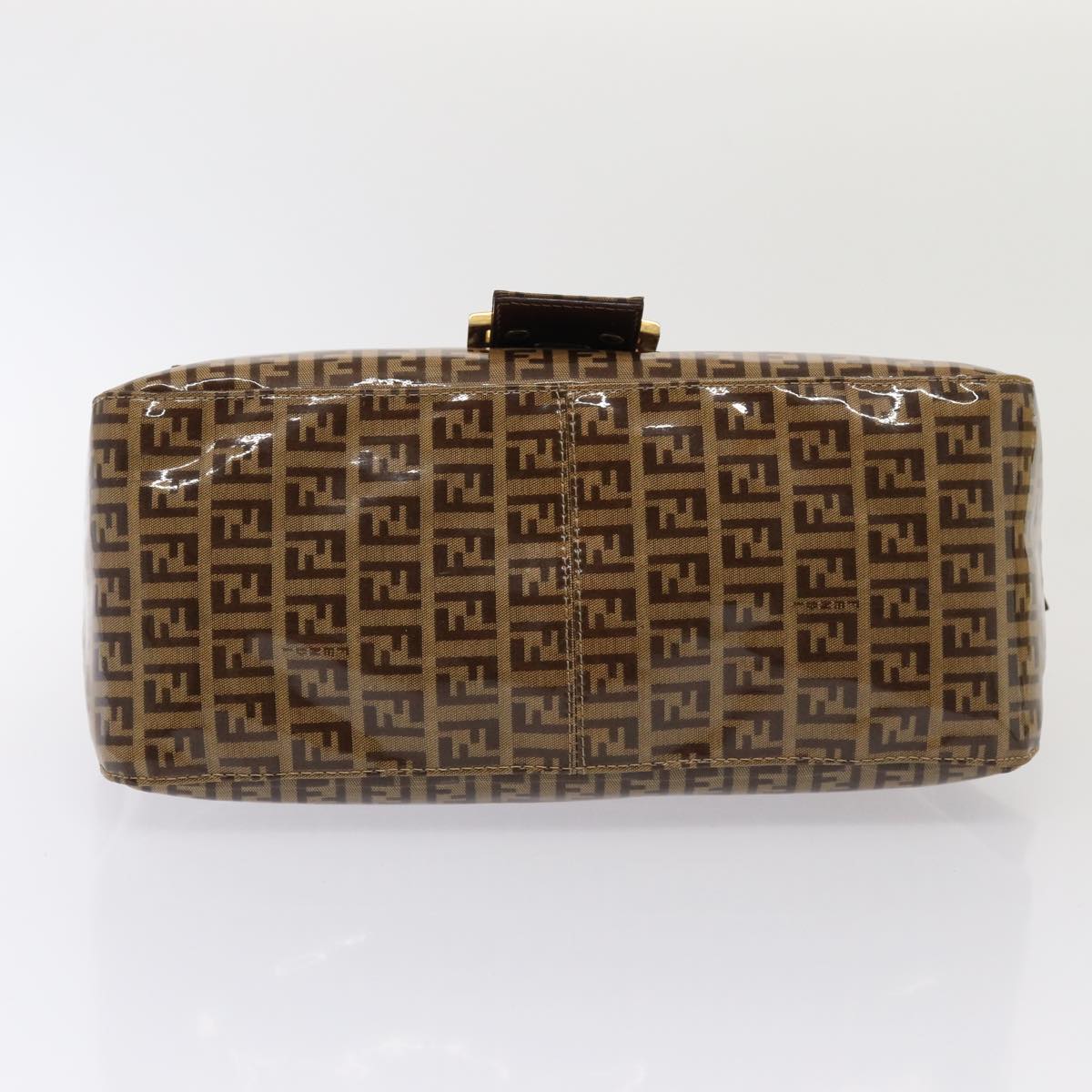 FENDI Zucchino Canvas Mamma Baguette Shoulder Bag Beigeam6583