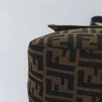 FENDI Zucca Canvas Mamma Baguette Shoulder Bag Brown Blackam6643A