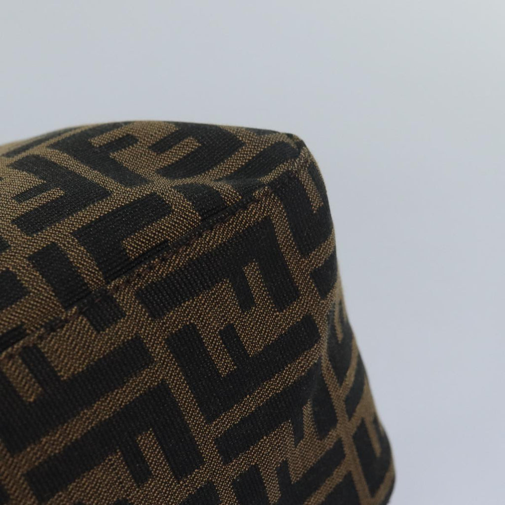 FENDI Zucca Canvas Mamma Baguette Shoulder Bag Brown Blackam6643A
