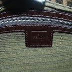 FENDI Zucca Canvas Mamma Baguette Shoulder Bag Brown Blackam6643A