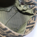 FENDI Zucca Canvas Mamma Baguette Shoulder Bag Brown Blackam6643A