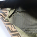 FENDI Zucca Canvas Mamma Baguette Shoulder Bag Brown Blackam6643A