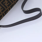FENDI Zucca Canvas Mamma Baguette Shoulder Bag Brown Blackam6643A