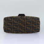 FENDI Zucca Canvas Mamma Baguette Shoulder Bag Brown Blackam6643A