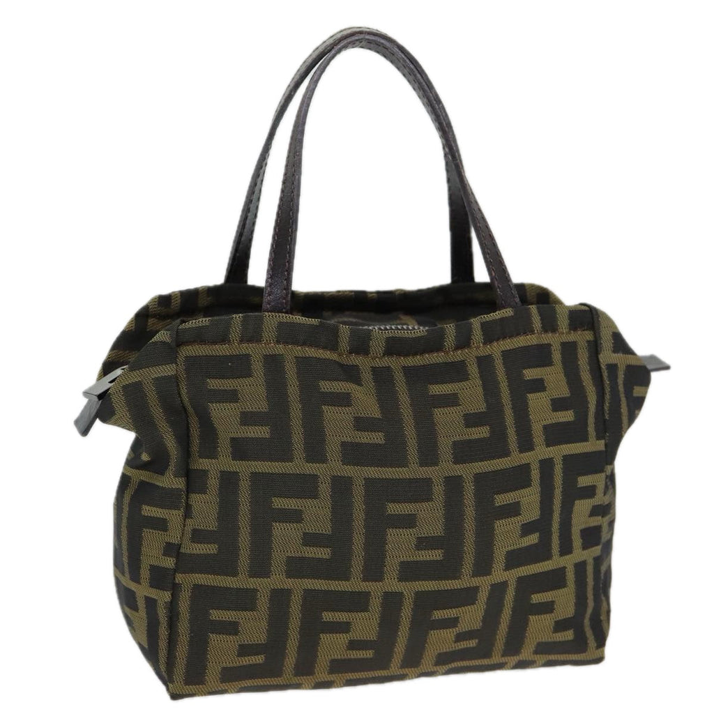 FENDI Zucca Canvas Hand Bag Brown 2415 8N000am6679