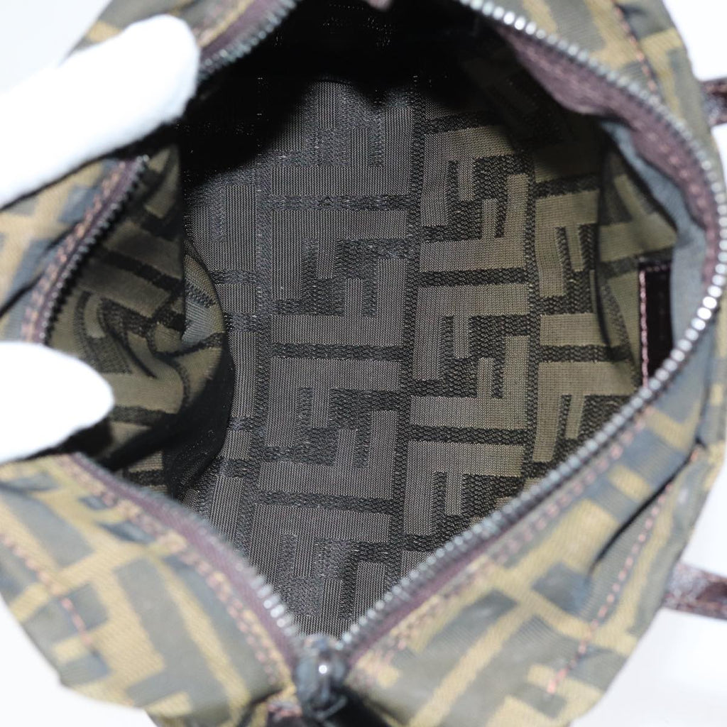FENDI Zucca Canvas Hand Bag Brown 2415 8N000am6679