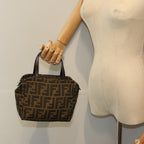 FENDI Zucca Canvas Hand Bag Brown 2415 8N000am6679