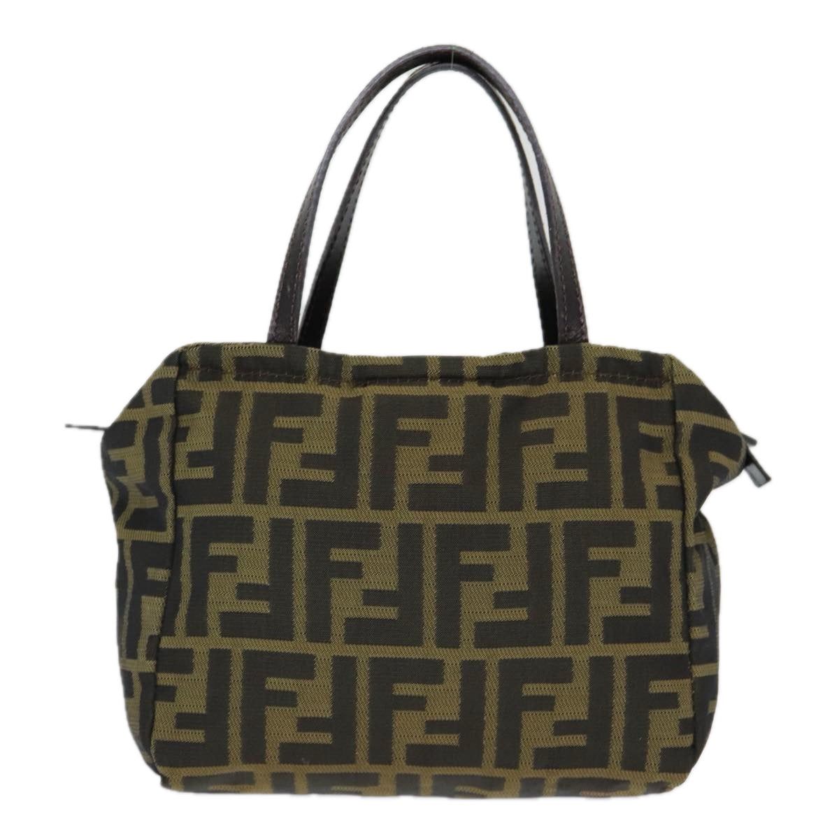 FENDI Zucca Canvas Hand Bag Brown 2415 8N000am6679