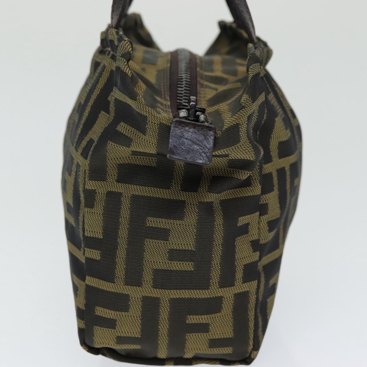 FENDI Zucca Canvas Hand Bag Brown 2415 8N000am6679