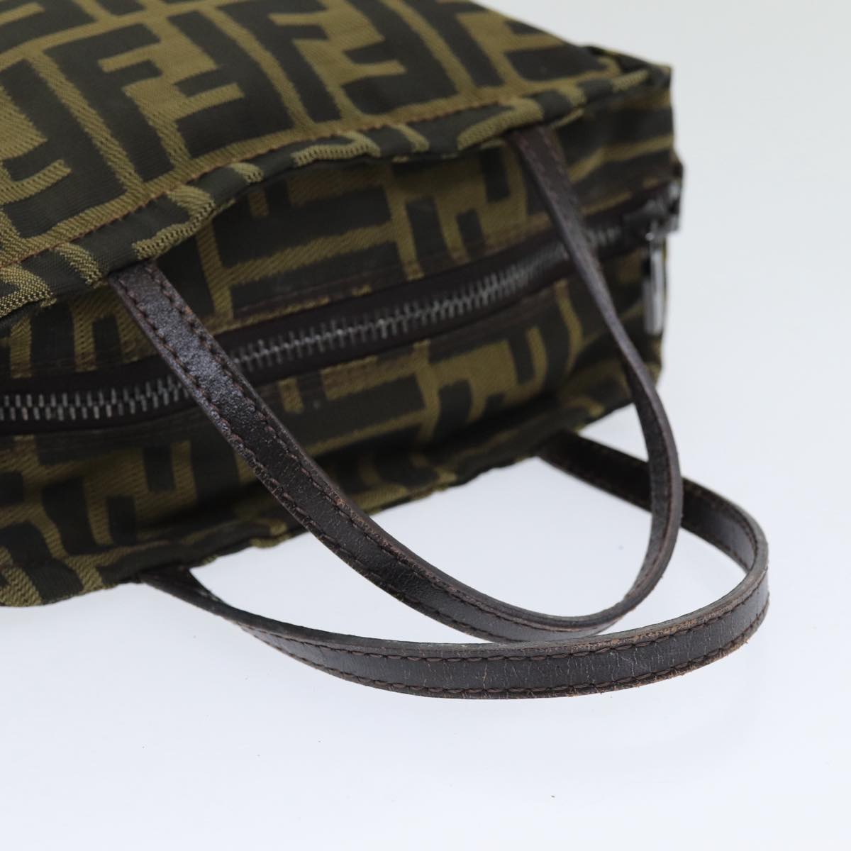 FENDI Zucca Canvas Hand Bag Brown 2415 8N000am6679