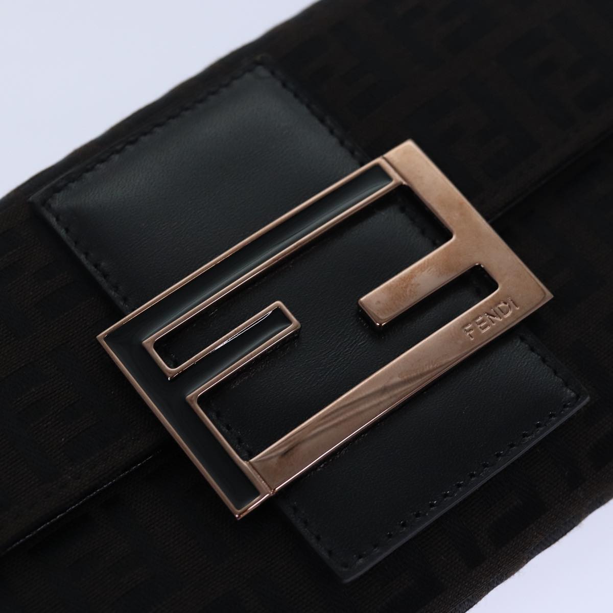 FENDI Zucchino Canvas Long Wallet Brownam6703