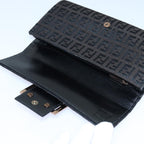 FENDI Zucchino Canvas Long Wallet Brownam6703