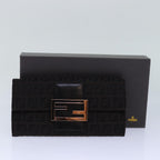 FENDI Zucchino Canvas Long Wallet Brownam6703
