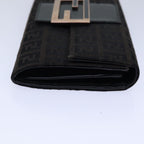 FENDI Zucchino Canvas Long Wallet Brownam6703