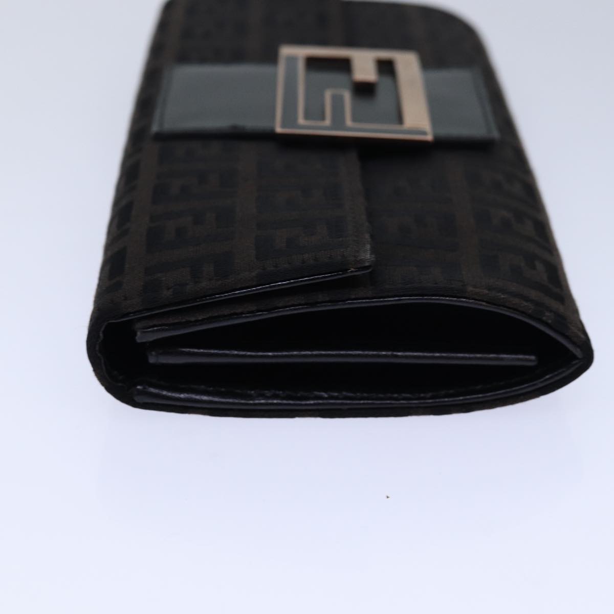 FENDI Zucchino Canvas Long Wallet Brownam6703