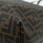 FENDI Zucca Canvas Tote Bag Brown Black goldam6727