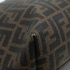 FENDI Zucca Canvas Tote Bag Brown Black goldam6727