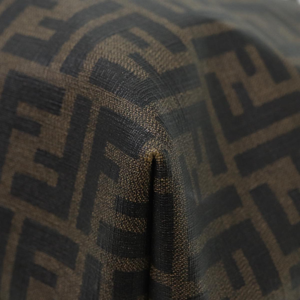 FENDI Zucca Canvas Tote Bag Brown Black goldam6727