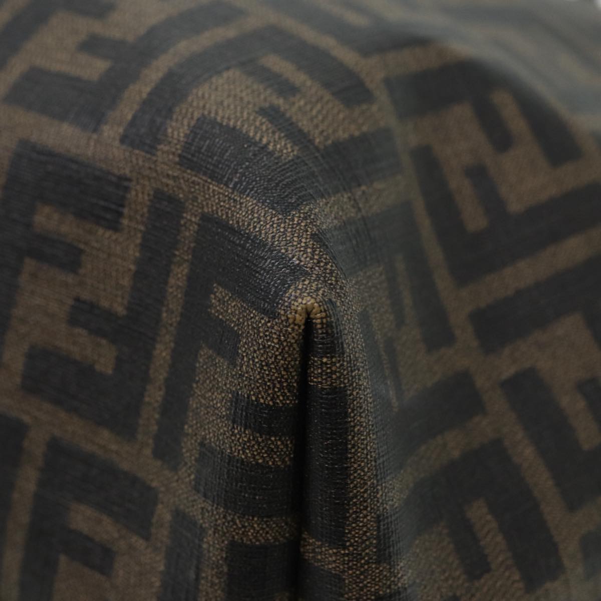 FENDI Zucca Canvas Tote Bag Brown Black goldam6727