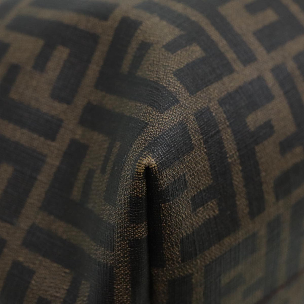 FENDI Zucca Canvas Tote Bag Brown Black goldam6727