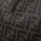 FENDI Zucca Canvas Tote Bag Brown Black goldam6727