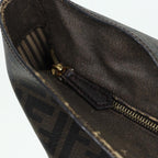 FENDI Zucca Canvas Tote Bag Brown Black goldam6727
