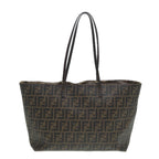 FENDI Zucca Canvas Tote Bag Brown Black goldam6727