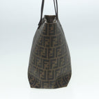 FENDI Zucca Canvas Tote Bag Brown Black goldam6727