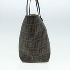 FENDI Zucca Canvas Tote Bag Brown Black goldam6727