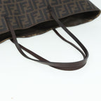 FENDI Zucca Canvas Tote Bag Brown Black goldam6727