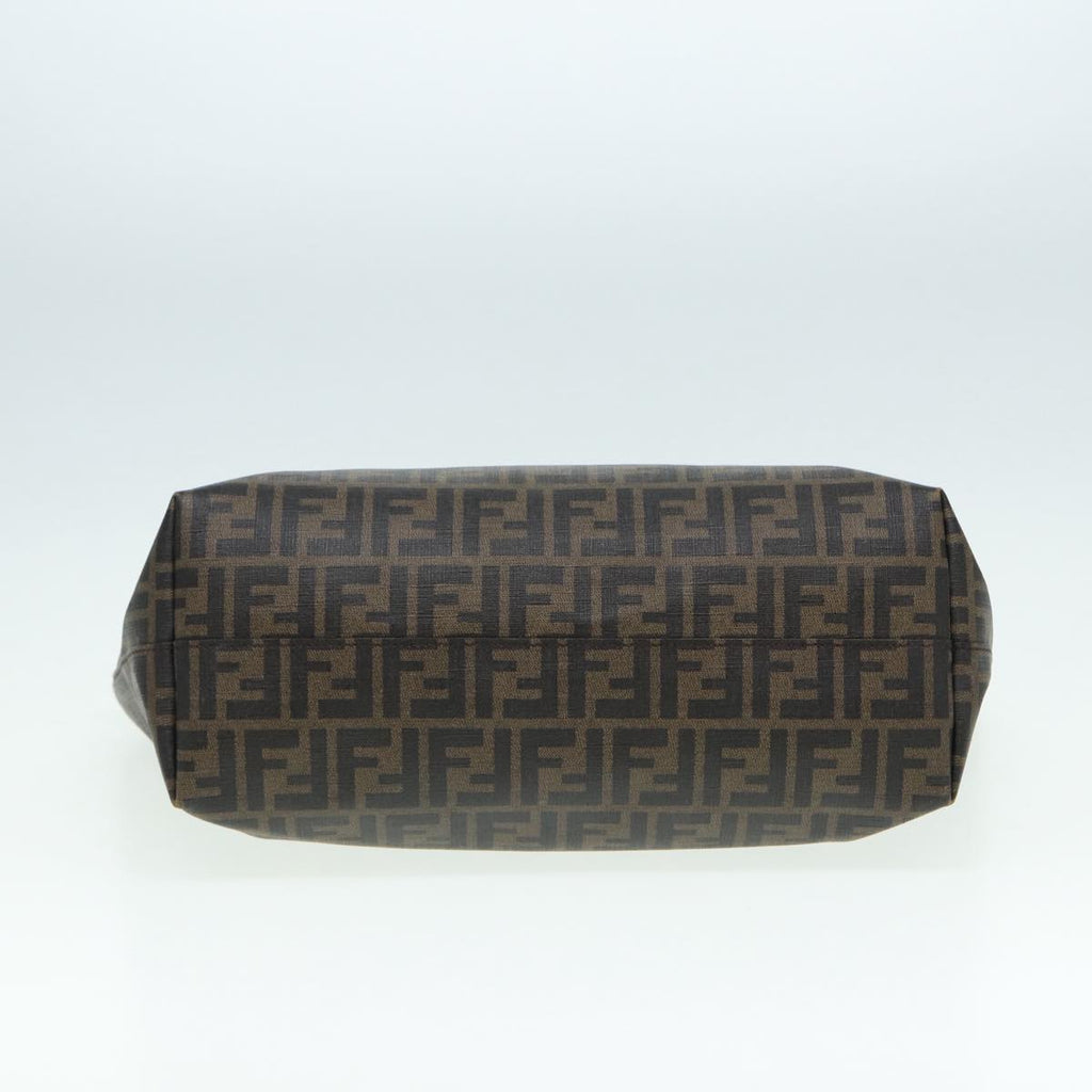 FENDI Zucca Canvas Tote Bag Brown Black goldam6727