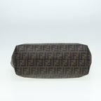 FENDI Zucca Canvas Tote Bag Brown Black goldam6727