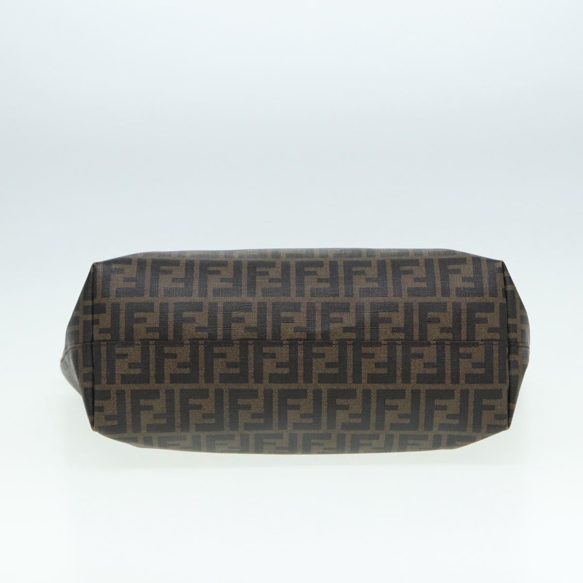 FENDI Zucca Canvas Tote Bag Brown Black goldam6727
