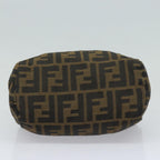 FENDI Zucca Canvas Hand Bag Brown Black Silveram6735