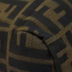 FENDI Zucca Canvas Hand Bag Brown Black Silveram6735