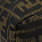 FENDI Zucca Canvas Hand Bag Brown Black Silveram6735