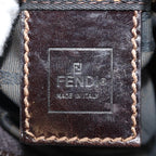 FENDI Zucca Canvas Hand Bag Brown Black Silveram6735