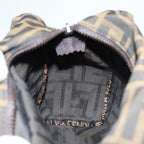 FENDI Zucca Canvas Hand Bag Brown Black Silveram6735
