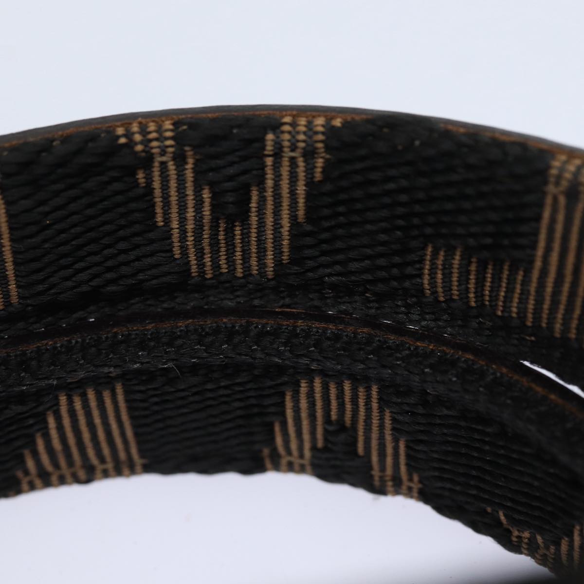 FENDI Zucca Canvas Hand Bag Brown Black Silveram6735