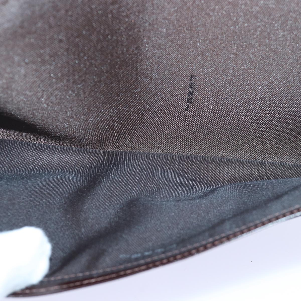 FENDI Zucca Canvas Long Wallet Black Brown Silveram6788
