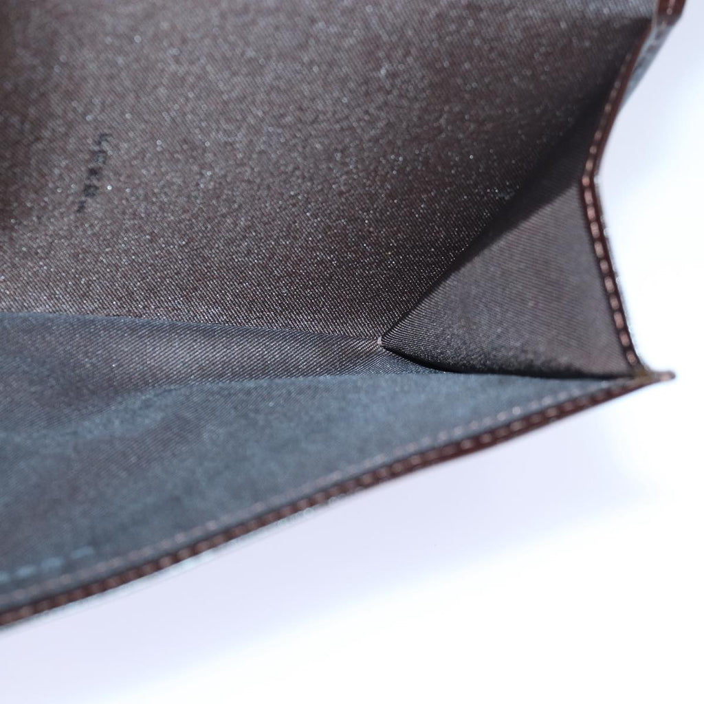 FENDI Zucca Canvas Long Wallet Black Brown Silveram6788