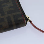 FENDI Zucca Canvas Long Wallet Black Brown goldam6791