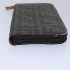FENDI Zucca Canvas Long Wallet Black Brown goldam6791