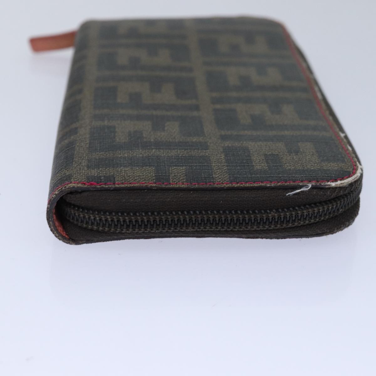 FENDI Zucca Canvas Long Wallet Black Brown goldam6791