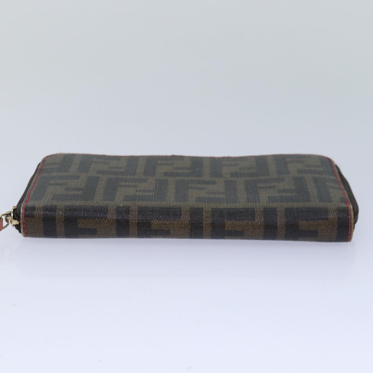 FENDI Zucca Canvas Long Wallet Black Brown goldam6791