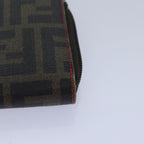 FENDI Zucca Canvas Long Wallet Black Brown goldam6791