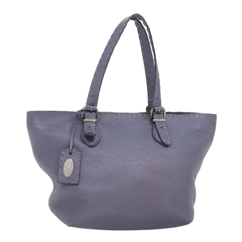 FENDI Celeria Tote Bag Leather Purpleam6831